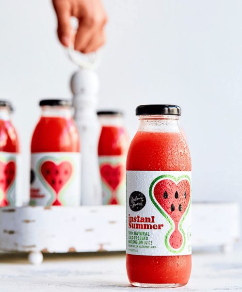 爱心西瓜汁饮料包装设计 甜蜜与健康的视觉盛宴